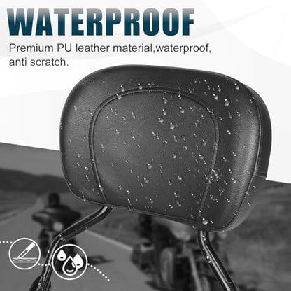 Detachable Passenger Backrest Sissy Bar With Back Rest Pad Compatible With For 1997-2008 Harley Touring Road King Street Glide Road Glide Electra Glide FLHR FLHX FLHT FLTR Sissy Bar Backrest