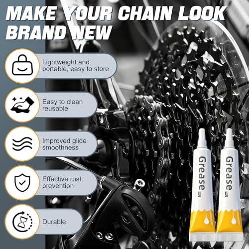 Gear Floss Microfiber Cleaning Rope Kit, Washable and Tear-Resistant | Complete Bike Cleaning Kit with Lubricant and Brush, for Bicycle Chain, Motorcycle Chain, 3D Printer Lead Screw