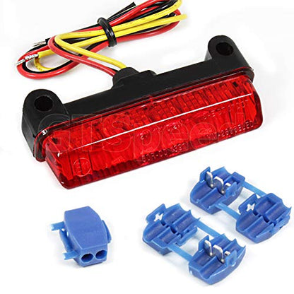 Mini Motorcycle LED Rear Taillight Lamp Indicator Brake Light, Red - color: Red