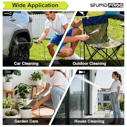 Portable Max 72 PSI Hand Sprayer, Cordless Garden Sprayer with 2000mAh Battery, 4-in-1 Nozzle, 12L Collapsible Bucket, Low Pressure Cleaner for Outdoor Cleaning, Camping, Gardening - style: Foldable Hand Sprayer