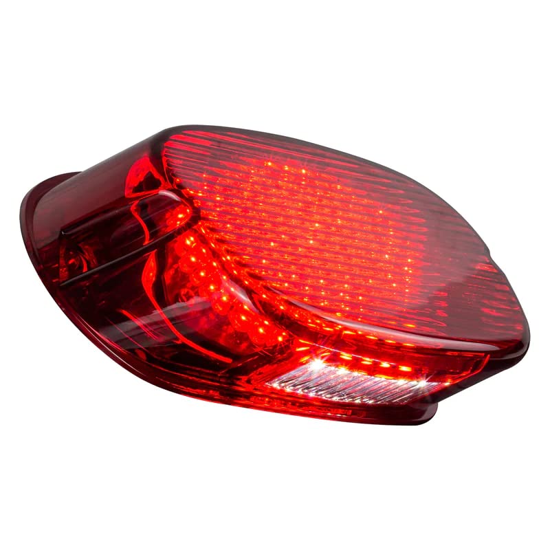 Eagle Lights Strobing LED Brake Light for Harley Davidson Motorcycles with Bottom License Plate Window - color: Red with Bottom License Plate Window