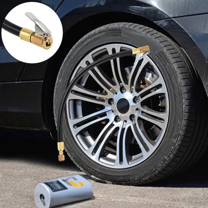 12'' Tire Inflator Hose Replacement, Tire Inflator Adapter with Presta Valve, Hose Connector for Air Compressor, High-Pressure Tube Car Motorcycle Maintenance Accessories