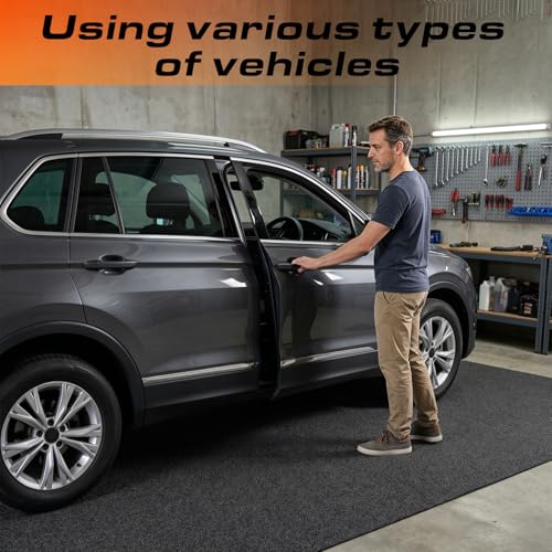 8.8 x 22 FT Garage Floor Mat,Oil Spill Resistant Garage Pad,Garage Flooring | Garage Floor Mat with Waterproof Non-Slip Backing,Durable,Garage Floor Mats for Various Vehicle Models,Protects Garage Floor