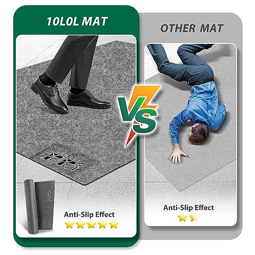 10L0L Golf Cart Premium Garage Floor Mat-Waterproof Anti-Slip Thickened Mat for Golf Cart Motorcycle Mower ATV UTV Parking Mat-106in x 59in - color: Gray