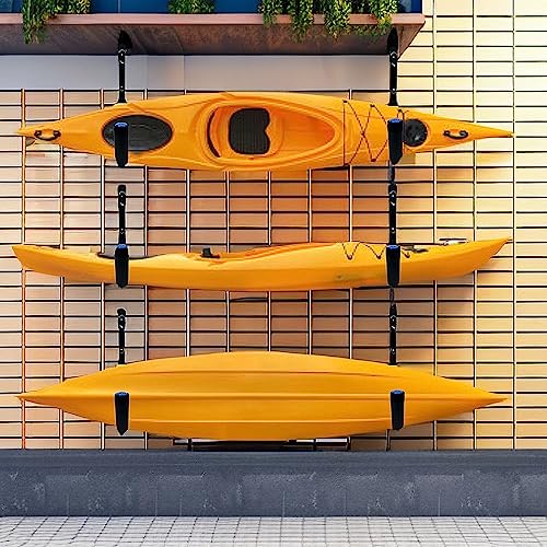 Kayak Storage Hooks, 15Inch Heavy Duty Garage Wall Mount Rack, Garage Storage Hangers for Canoe, Surfboard, Snowboard (19G-15Inch, 4pack) - size: 15inch