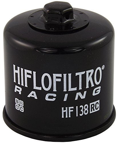 HiFloFiltro HF138RC Black RC High Performance Premium Oil Filter, Single - color: Black, size: Single, style: Racing