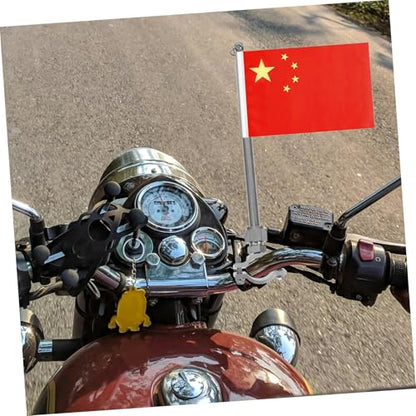 Happyyami Retractable Flagpole for Bikes Motorcycles Safety Flags for Bikes Luggage Rack Flag Mount Accessory