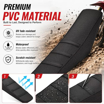 Seat Cover for Yozma IN10,Black Stripe Non-Slip Motorcycle Cushion Cover for Electric Dirt Bike Ebike Yozma in 10-Black - color: Black