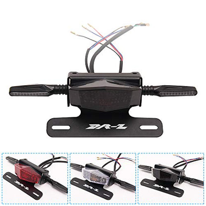 License Plate Holder Fender Eliminator Rear Tail Tidy LED Brake Lights and Turn Signals For Suzuki DRZ400S DRZ400SM DRZ400E (Smoke) - color: Smoke