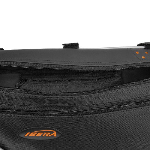 Ibera Bike Frame Bag - Slim Pouch Zipper Compartment & Velcro Mount - Water-Resistant, Fits Most Bikes - Holding Tools Snacks