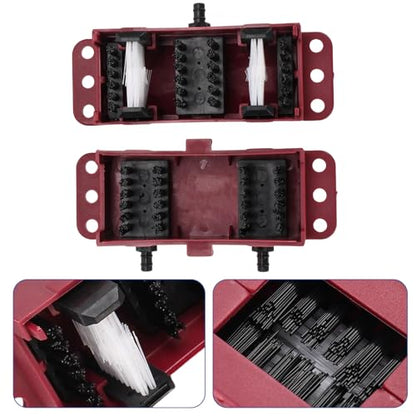 Universal Motorcycle Chain Cleaning Tool Chain Lube Brush Kit,Rust Prevention and Noise Reduction for Mountain Bikes - color: Red