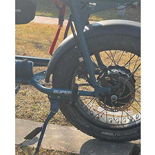 Universal Motorcycle Bicycle Folding Foot Pegs 90 Degree Foldable Electric Motorbike Ebike For Super73 S2/ZX/RX/R/S Passenger Footrests Rearsets Rear Set Footpegs foot Rest Pedals M8 Install Bolts - color: Black-Foldable