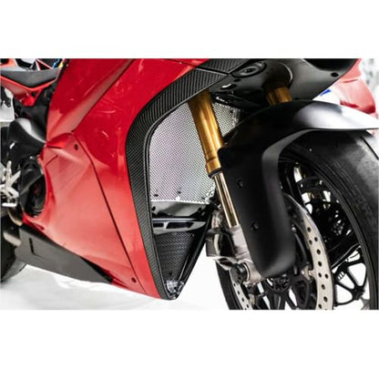 V4 Motorcycle Radiator Grill Guard Carbon Fiber Water Tank Guard Net Protection Plate for Ducati Panigale V4 V4S 2025 2026