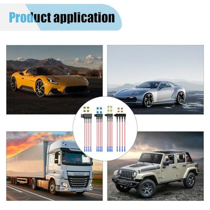 20PCS 12V Car Add-a-Circuit Fuse Tap, ATC ATO APM ATM Fuse Holder Adapter Kit, Standard Mini Micro2 and Low Profile Fuses Tap with Blade Fuses for Cars Trucks Boats (20PCS) - size: 20PCS