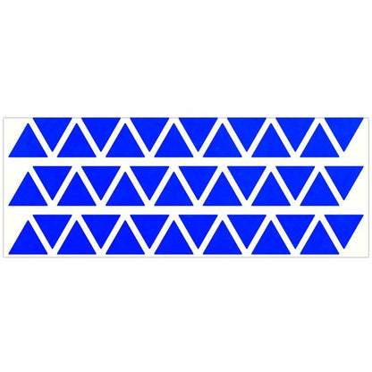 LiteMark Reflective Triangle Sticker for Bike, Helmet, Blue, 1 Inch - Pack of 42 Pcs - color: Blue