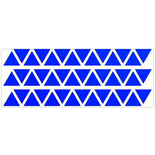 LiteMark Reflective Triangle Sticker for Bike, Helmet, Blue, 1 Inch - Pack of 42 Pcs - color: Blue