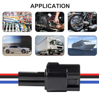6Pcs 3 Pin Waterproof Connector Electrical Wire Plug Car Auto 3 Way Male Female Quick Disconnect Harness Connectors Plug Socket for Car Truck Motorcycle Marine Boat and Other Wire Connection - size: 6pcs 3 pin