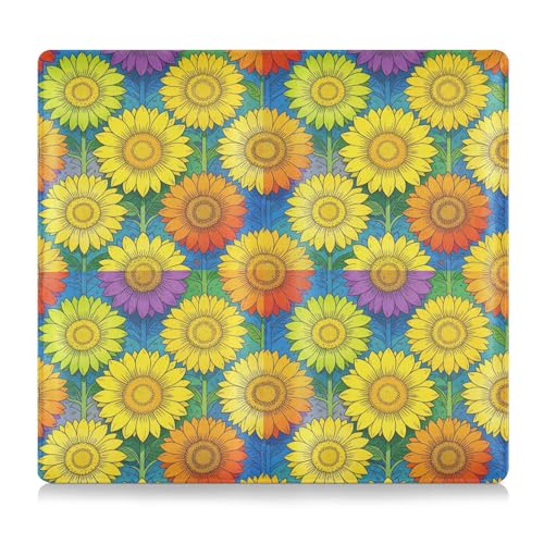 GuoChe Pu Leather Registration and Insurance Card Holder Men Women Document Wallet for any Car, Truck, Motorcycle, Trailer or Boat Rainbow Sunflower Lgbtq Flag Pride Month - color: 15