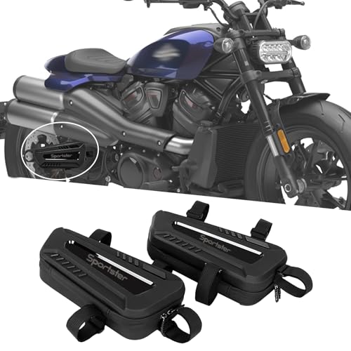 For Sportster S 1250 RH 1250S RH1250S Motorcycle waterproof saddle bag triangular hard shell side bag left and right two 2L large capacity storage bag (Sportster(with logo)) - color: Sportster(with logo)
