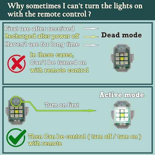 Wireless Strobe LED Lights, 4 Pack, RGB Emergency Warning Lights, USB Rechargeable, 7 colors 30 Flash Modes, High Brightness, For Car Motorcycle Bicycle Bike Outdoor Camp Hiking (M3-4)