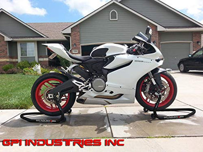 GP Pro Series Universal Front and Rear Motorcycle stands set - For use with Ninja ZX6r 636 ZX10r ZX14r ZX14 CBR 600rr 1000rr GSXR 600 750 1000 Yamaha R1 R6 MT10 MT09 MT07 Hayabusa SV650 SV1000