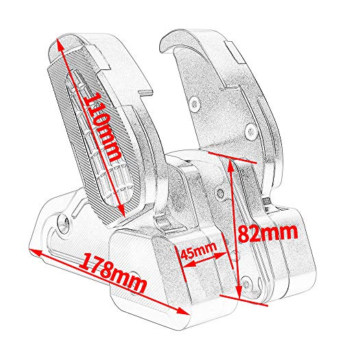 Motorcycle Rear Passenger Extension Foot Pad Footpegs Foldable Pedals Rests Footrest for Vespa Primavera 125 150 Sprint 125 150 2017 2018 2019 2020 2021 2022 (Black)