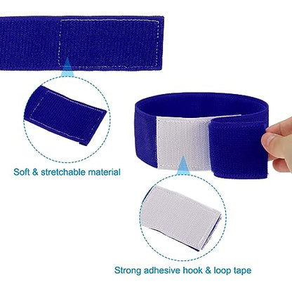 PATIKIL Boot Straps, 2 Pack Elastic Polyester Trousers Blouses Ankle Straps Pants Leg Bands with Hook and Loop for Hiking, Fishing, Hunting, 20", Blue - color: Blue, size: 20"