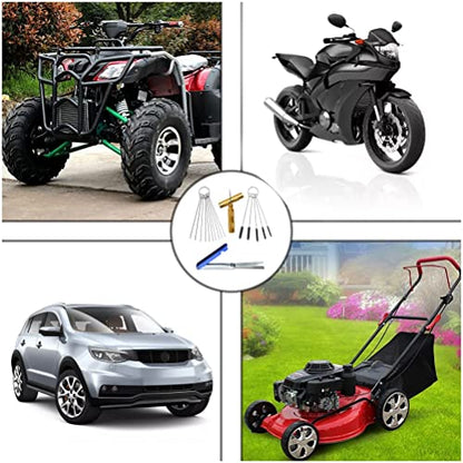 Carburetor Carbon Dirt Jet Cleaner Tool, Carburetor Carbon Dirt Jet Cleaner Tool Kit Cleaning Needles with Brushes for Motorcycle ATV Moped Welder Carb Chainsaw Spray