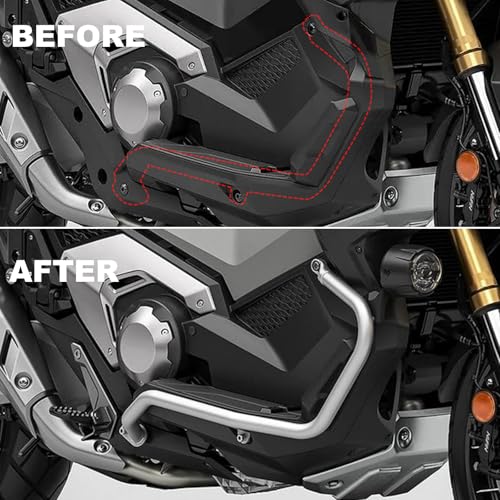 Motorcycle XADV 750 Engine Guard Highway Crash Bar Compatible with Honda X-ADV 750 2021 2022 2023 2024 2025 2026 Bumper Gas Tank Falling Protector (Chrome) - color: Chrome