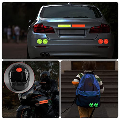 PATIKIL Reflective Stickers, 15 Pack 1 x 4.5" Waterproof Adhesive High Visibility Night Caution Warning Safety Tape Strips for Backpacks Bikes Helmets, Yellow - color: Yellow