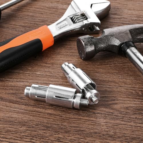 2 Pack Motorcycle Bar Ends Mounting Screw Set Universal 13mm-24mm Handlebar Expansion Screws for 7/8'' Handle Bar Grip End Caps Silder Handle Bars Plug Side Mirror Electric Dirt Bike Scooter Silver