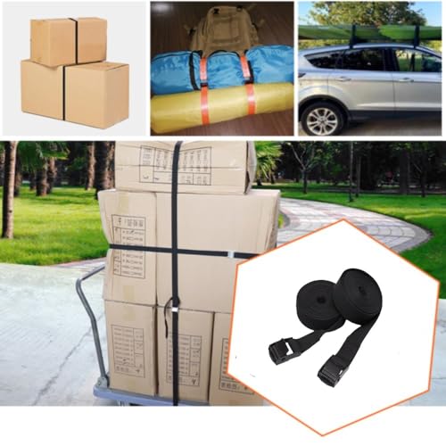 5 Pcs Lashing Straps Nylon 4' x 1" (1.2m) Adjustable Tie Down Straps Load-Bearing 550 lbs Heavy Duty Black Tension Strap with Buckles for Bike Motorcycle Cargo