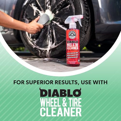 Chemical Guys Wheelie All Exterior Surface and Wheel Brush, Wheel Cleaner Brush with Soft Bristles, Safe Cleaning of Rims, Tires, and Exterior Surfaces on Cars, Trucks, Motorcycles, RVs, & More, Green - size: (Pack of 1), style: Wheelie