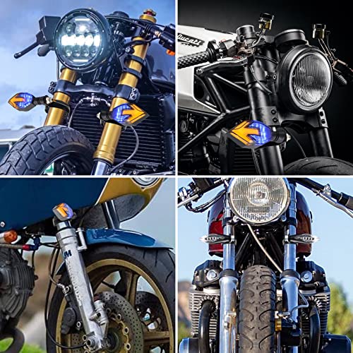 2 PCS Motorcycle Turn Signal Light Tube Bracket Mount - Metal Tube Clamp for 10mm Hole Non-Slip Rubber, Rain Resistant, Perfect for Light Bar Mount (45mm-Black) - style: 42-51mm black