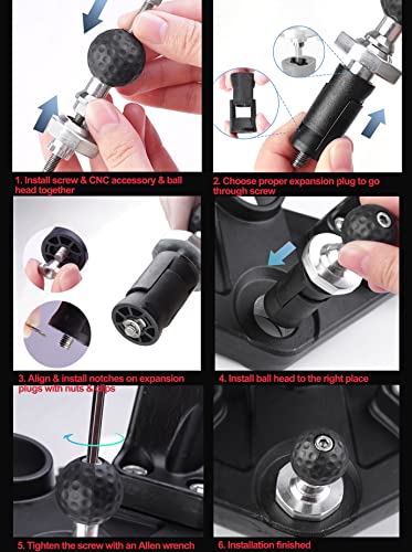 iMESTOU Motorcycle Fork Stem Mount 1 Inch Ball Base Adapter Suitable for Ram B Size Phone Mounts, Fits for 12-30mm Stem Holes, Works with Yamaha/Kawasaki Ninja/BMW/Suzuki/Ducati Motorcycles