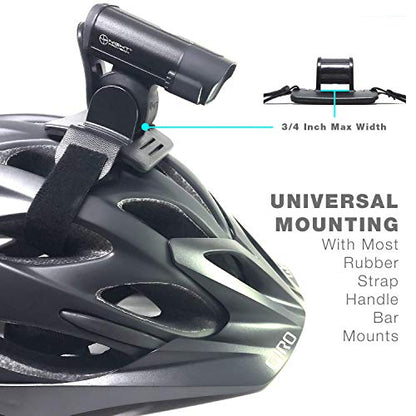 Night Provision Bike Light Helmet Mount for Cree Powered LED Bicycle Lights. Gemini, Magicshine, Stupidbright SB1, SB1600, SB2600, SB3000, Night Provision BX-300