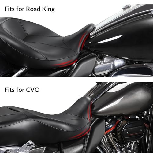 C.C. RIDER Hammock Rider and Passenger Seat Fits Harley Touring Road King Street Glide Road Glide Electra Glide FLHR FLHX FLTRX 2009-2023 - color: Black BALCK01
