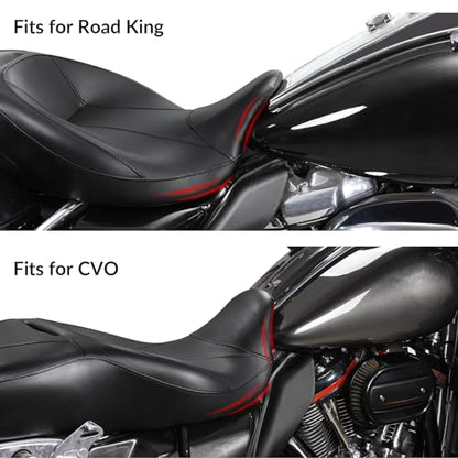 C.C. RIDER Hammock Rider and Passenger Seat Fits Harley Touring Road King Street Glide Road Glide Electra Glide FLHR FLHX FLTRX 2009-2023 - color: Black BALCK01
