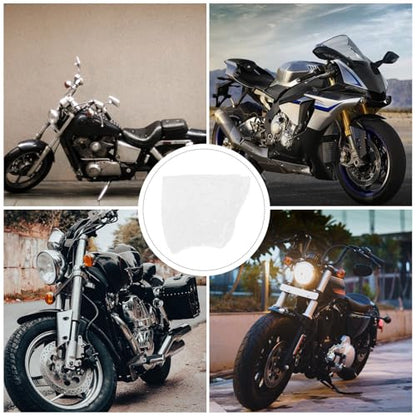 FAVOMOTO 4PCS XL Disposable Clear Plastic Motorcycle Cover, Waterproof Protection Dust Outdoor Rain Cover Bike Covers for Indoor Outdoor - size: XL