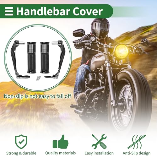 7/8" 22mm 15/16" 24mm Motorcycle Hand Grips Cover Kit Aluminum Alloy Rubber Handlebar Grips Diamond Pattern Side Checkered Diamond Pattern Black - color: Black