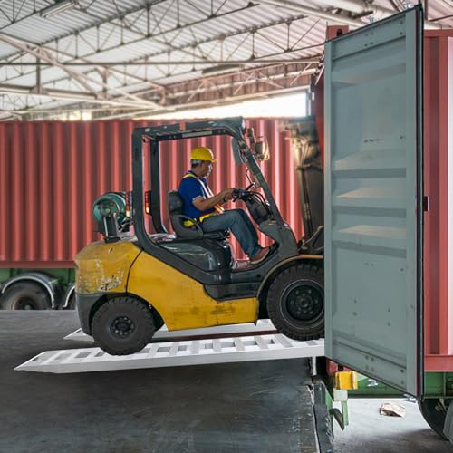 Fold Ramps with Treads 2 Pack 6000lb Aluminum Loading Ramps Folding Heavy Duty Motorcycle Ramp 80" x 15" Truck Car Auto Trailer Ramp for Motorcycles UTVs ATVs Trucks Lawnmowers - size: 2Pcs 80" x 15" 6000Lbs Truck Ramps