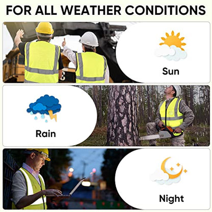 TICONN Reflective Safety Vest High Visibility Class II Mesh Vest for Women & Men Meets ANSI Standards - color: Yellow, size: XX-Large