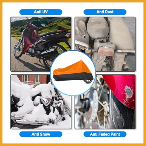 Motorcycle Cover Rain Dust Protector XXL for Harley Davidson Cruiser Sportster Fatboy Softail Dyna Super Glide Replacement