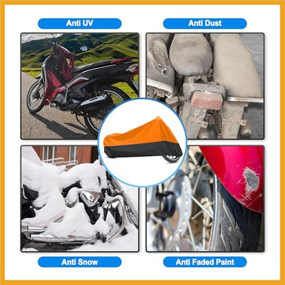 Motorcycle Cover Rain Dust Protector XXL for Harley Davidson Cruiser Sportster Fatboy Softail Dyna Super Glide Replacement