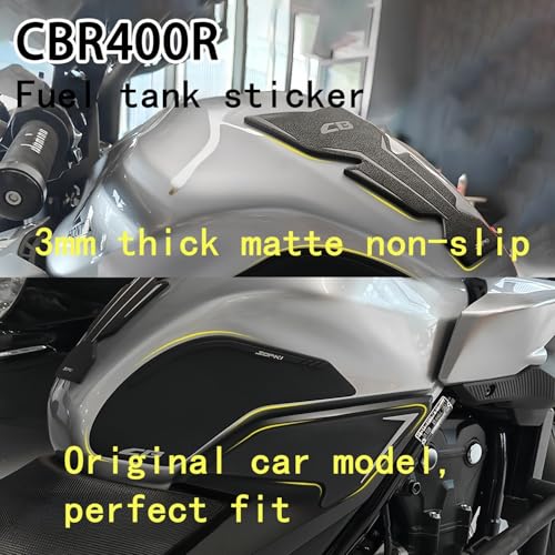 Tank Pad Sticker For CBR400R CBR500R Thermal Insulation, Damage Prevention, Coating Protection,The Fuel Tank Pad, CBR400R Accessories,CBR500R Accessories (Red text on black background B) - color: Red text on black background B