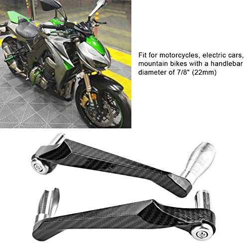 KIMISS 7/8" Universal Motorcycle Handlebar Protector, Silver Aluminum Alloy Brake Guard for Cruiser & Dirt Bikes, Lightweight & Rustproof