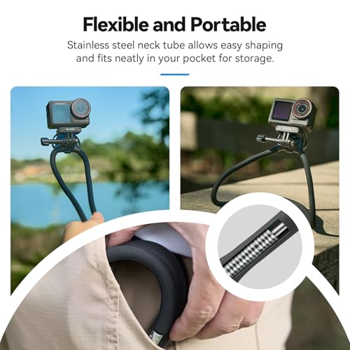TELESIN Neck Mount SE 2.0 with Air Cushion, Adjustable Chest Strap and Neck Mount for Hands-Free POV Vlogging for GoPro Hero 13/12/11/10/9, Insta 360 X5/X4/Ace Pro 2 / Osmo 360 Nano Action 6/5 Pro/4/3 - style: Neck Mount Se 2.0