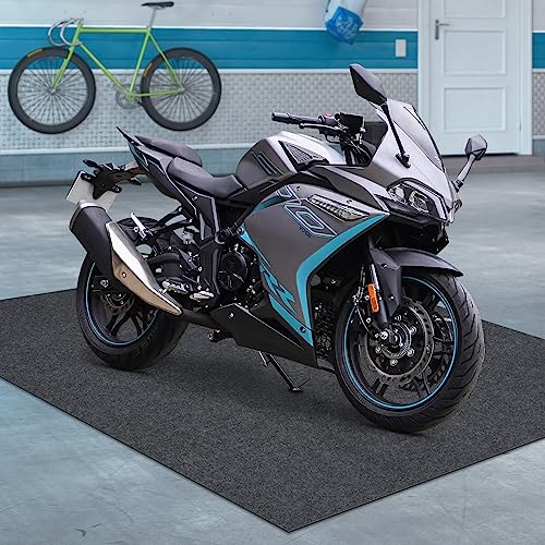 Garage Floor Mat - 5’ x 6’, Oil Spill Absorbent Mat for Under Car, Durable & Easy Clean Garage Flooring Mats for Garage, Workshop, Parking Space, Dark Grey - size: 5' x 6' (Rectangular)