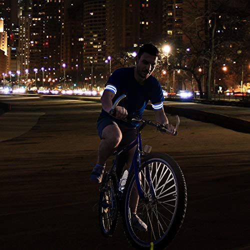 X AUTOHAUX 8pcs Reflective Bands for Arm High Visibility Night Cycling Riding Reflector Tape Straps Bracelet - color: Blue