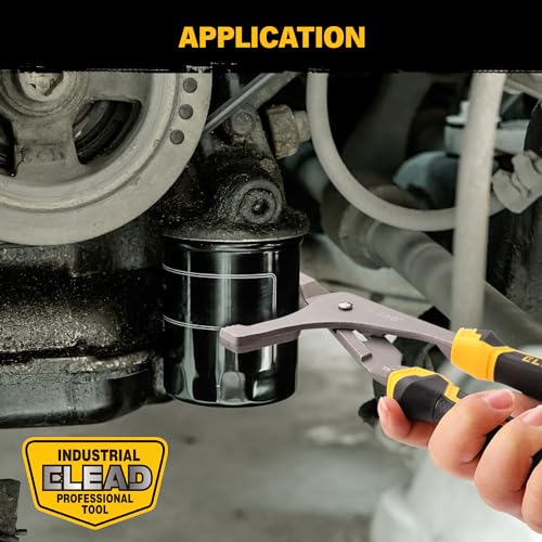 ELEAD Adjustable Oil Filter Wrench Set - 9" & 12" Pliers for Cars, Trucks, Motorcycles - Durable Carbon Steel, Ergonomic Grip, Easy Access Design - style: 9" & 12"